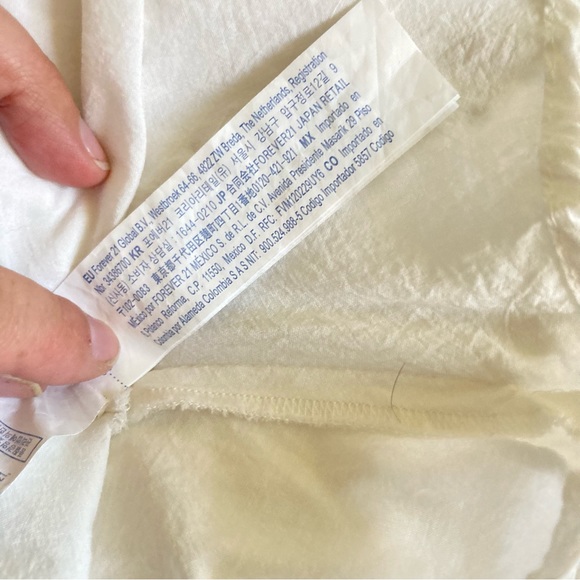 FOREVER 21 White Eyelet Floral Flowers Silhouette Mini Dress Medium - Picture 15 of 16